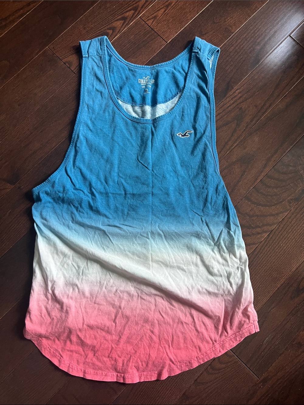 Hollister Ombre Tank Top in Blue, White & Pink